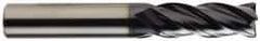 OSG - 1", 4 Flute, Single End, Solid Carbide, 0.06" Corner Radius End Mill - 4" OAL, Right Hand Flute, 1-1/2" LOC, Right Hand Cut - Eagle Tool & Supply