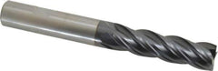 OSG - 5/8", 2-1/4" LOC, 5/8" Shank Diam, 5" OAL, 4 Flute, Solid Carbide Square End Mill - Single End, TiAlN Finish, Spiral Flute, 35° Helix, Right Hand Cut, Right Hand Flute, Series VG441 - Eagle Tool & Supply