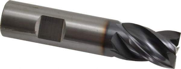 OSG - 3/4", 7/8" LOC, 3/4" Shank Diam, 3-1/2" OAL, 4 Flute, Solid Carbide Square End Mill - Single End, TiAlN Finish, Spiral Flute, 35° Helix, Right Hand Cut, Right Hand Flute, Series VG441 - Eagle Tool & Supply
