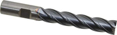OSG - 1/2", 2-1/2" LOC, 1/2" Shank Diam, 4" OAL, 4 Flute, Solid Carbide Square End Mill - Single End, TiAlN Finish, Spiral Flute, 35° Helix, Right Hand Cut, Right Hand Flute, Series VG441 - Eagle Tool & Supply