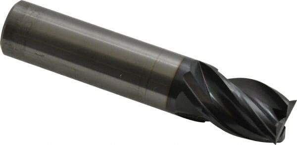 OSG - 1/2", 5/8" LOC, 1/2" Shank Diam, 2-1/2" OAL, 4 Flute, Solid Carbide Square End Mill - Single End, TiAlN Finish, Spiral Flute, Variable° Helix, Right Hand Cut, Right Hand Flute, Series VG441 - Eagle Tool & Supply