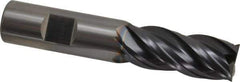 OSG - 3/4", 1-5/8" LOC, 3/4" Shank Diam, 4" OAL, 4 Flute, Solid Carbide Square End Mill - Single End, TiAlN Finish, Spiral Flute, 35° Helix, Right Hand Cut, Right Hand Flute, Series VG441 - Eagle Tool & Supply