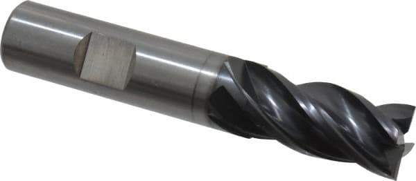 OSG - 5/8", 1-1/4" LOC, 5/8" Shank Diam, 3-1/2" OAL, 4 Flute, Solid Carbide Square End Mill - Single End, TiAlN Finish, Spiral Flute, 35° Helix, Right Hand Cut, Right Hand Flute, Series VG441 - Eagle Tool & Supply