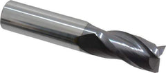Hertel - 3/4", 1-1/2" LOC, 3/4" Shank Diam, 4" OAL, 3 Flute, Solid Carbide Square End Mill - Single End, AlTiN Finish, 30° Helix, Centercutting, Right Hand Cut - Eagle Tool & Supply