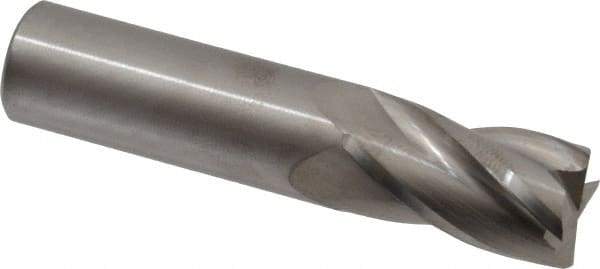 Hertel - 22mm, 38mm LOC, 22mm Shank Diam, 102mm OAL, 4 Flute, Solid Carbide Square End Mill - Single End, Uncoated, 30° Helix, Centercutting, Right Hand Cut - Eagle Tool & Supply