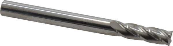 Hertel - 6mm, 20mm LOC, 6mm Shank Diam, 63mm OAL, 4 Flute, Solid Carbide Square End Mill - Single End, Uncoated, 30° Helix, Centercutting, Right Hand Cut - Eagle Tool & Supply