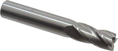 Hertel - 12mm, 25mm LOC, 12mm Shank Diam, 76mm OAL, 4 Flute, Solid Carbide Square End Mill - Single End, Uncoated, 30° Helix, Centercutting, Right Hand Cut - Eagle Tool & Supply