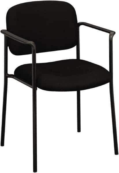 Basyx - Fabric Black Stacking Chair - Black Frame, 23-1/4" Wide x 21" Deep x 32-3/4" High - Eagle Tool & Supply