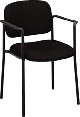 Basyx - Fabric Black Stacking Chair - Black Frame, 23-1/4" Wide x 21" Deep x 32-3/4" High - Eagle Tool & Supply