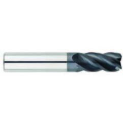 3/8" Dia. - 7/8 LOC - 4" OAL - .015-.020 Radius 4 FL Carbide S/E HP End Mill-AlTiN - Eagle Tool & Supply