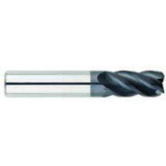 3/8" Dia. - 7/8 LOC - 4" OAL - .015-.020 Radius 4 FL Carbide S/E HP End Mill-AlTiN - Eagle Tool & Supply