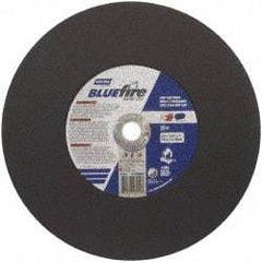 Norton - 14" 36 Grit Zirconia Alumina Cutoff Wheel - 7/64" Thick, 1" Arbor, 4,365 Max RPM, Use with Stationary Tools - Eagle Tool & Supply