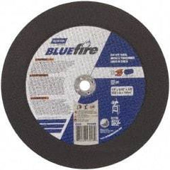 Norton - 10" 30 Grit Zirconia Alumina Cutoff Wheel - 3/32" Thick, 5/8" Arbor, 6,110 Max RPM, Use with Stationary Tools - Eagle Tool & Supply