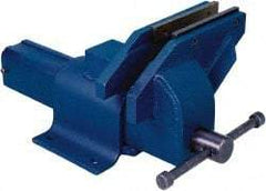 Gibraltar - 6" Jaw Width, 6" Opening Capacity, 3-5/8" Throat Depth, Steel Stationary Bench Vise - Bolt Down Base Attachment - Eagle Tool & Supply