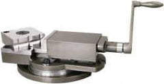 Gibraltar - 4" Jaw Width, 4" Jaw Opening Capacity, Horizontal Swivel Machine Vise - Manual Operation, 2,700 Lb Capacity, 1 Station, 13-1/2" Long x 4-1/2" High x 1-1/2" Deep, 1-1/2" Jaw Height, Cast Iron - Eagle Tool & Supply