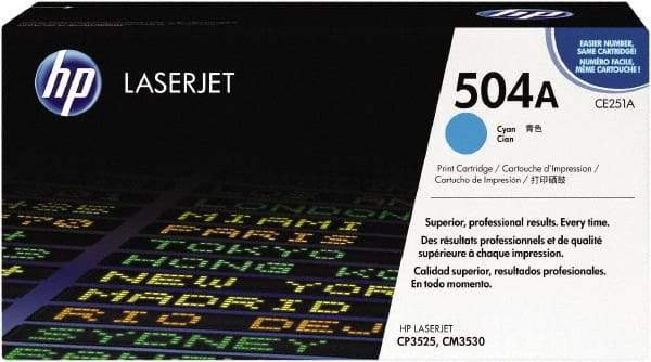 Hewlett-Packard - Cyan Toner Cartridge - Use with HP Color LaserJet CM3530 MFP, CP3525 - Eagle Tool & Supply