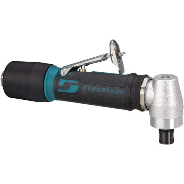 Dynabrade - 1/4" Collet, Angle Handle, Air Angle Die Grinder - 20,000 RPM, Rear Exhaust, 23 CFM, 0.4 hp, 90 psi, 1/4 NPT Inlet - Eagle Tool & Supply