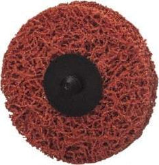 Norton - 3" Disc Diam, Ceramic Quick Change Disc - Type R Attaching System, Nonwoven, Orange, Extra Coarse Grade, 12,000 RPM - Eagle Tool & Supply