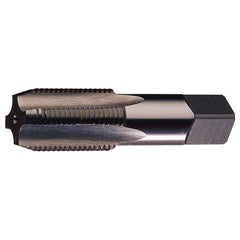 ‎1/2-14 NPS 4 Flute HSS Medium Hook Straight NPS Straight Pipe Tap- Bright - Exact Industrial Supply