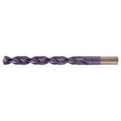 #21 RHS / RHC HSS-CO 8% (M42) 135 Degree Split Point Q-Cobalt Wide Land Parabolic Jobber Drill - TiAlN - Eagle Tool & Supply