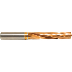 #13 Dia. × 6 mm Shank × 36 mm Flute Length × 74 mm OAL, 5xD, 135°, ZrCN, 2 Flute, Coolant Thru, Round Solid Carbide Drill - Eagle Tool & Supply