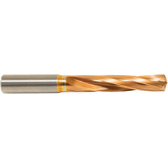 #13 Dia. × 6 mm Shank × 36 mm Flute Length × 74 mm OAL, 5xD, 135°, ZrCN, 2 Flute, Coolant Thru, Round Solid Carbide Drill - Eagle Tool & Supply