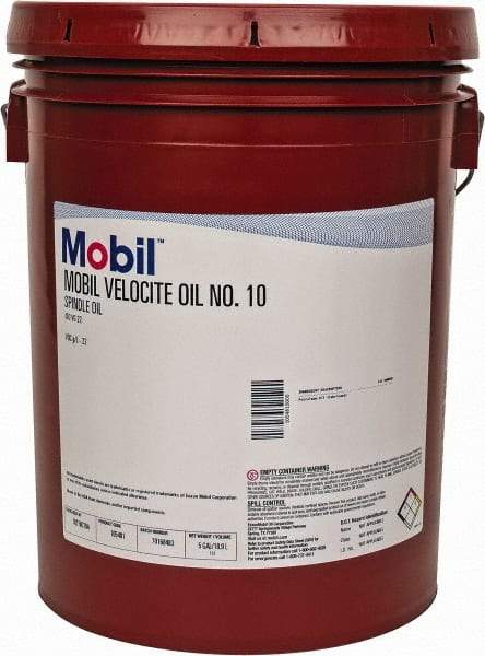 Mobil - 5 Gal Pail Mineral Spindle Oil - ISO 22, 22 cSt at 40°C & 4 cSt at 100°C - Eagle Tool & Supply