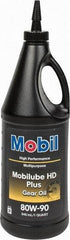 Mobil - 0.25 Gal Bottle, Gear Oil - 14.8 St Viscosity at 100°C, 141 St Viscosity at 40°C - Eagle Tool & Supply