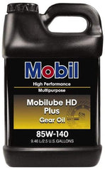 Mobil - 2.5 Gal Bottle, Gear Oil - 14.8 St Viscosity at 100°C, 141 St Viscosity at 40°C - Eagle Tool & Supply