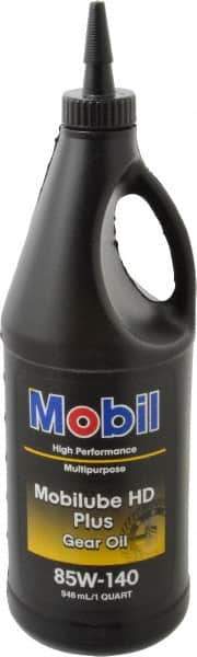 Mobil - 0.25 Gal Bottle, Gear Oil - 26.6 St Viscosity at 100°C, 260 St Viscosity at 40°C - Eagle Tool & Supply