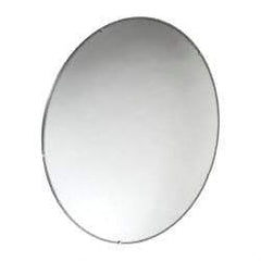 PRO-SAFE - Indoor Round Convex Safety, Traffic & Inspection Mirrors - Acrylic Lens, Laminated Hardboard Backing, 26" Diam x 2-1/2" High, 28' Max Covered Distance - Eagle Tool & Supply