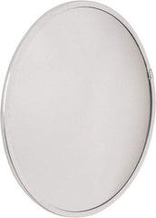 PRO-SAFE - Outdoor Round Convex Safety, Traffic & Inspection Mirrors - Acrylic Lens, Laminated Hardboard Backing, 13" Diam x 1-1/8" High, 15' Max Covered Distance - Eagle Tool & Supply