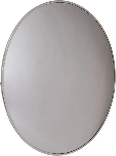 PRO-SAFE - Outdoor Round Convex Safety, Traffic & Inspection Mirrors - Acrylic Lens, Laminated Hardboard Backing, 26" Diam x 2-1/2" High, 28' Max Covered Distance - Eagle Tool & Supply