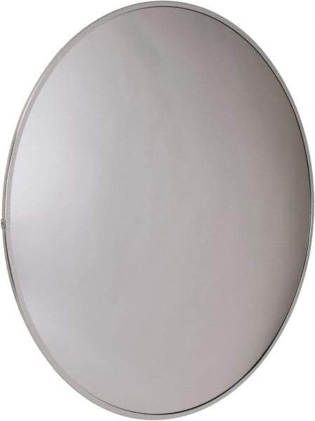 PRO-SAFE - Outdoor Round Convex Safety, Traffic & Inspection Mirrors - Acrylic Lens, Laminated Hardboard Backing, 30" Diam x 2-5/8" High, 32' Max Covered Distance - Eagle Tool & Supply