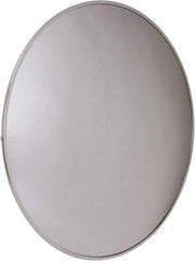 PRO-SAFE - Outdoor Round Convex Safety, Traffic & Inspection Mirrors - Acrylic Lens, Laminated Hardboard Backing, 30" Diam x 2-5/8" High, 32' Max Covered Distance - Eagle Tool & Supply