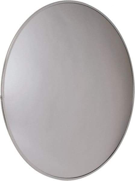 PRO-SAFE - Outdoor Round Convex Safety, Traffic & Inspection Mirrors - Acrylic Lens, Laminated Hardboard Backing, 36" Diam x 2-3/8" High, 38' Max Covered Distance - Eagle Tool & Supply