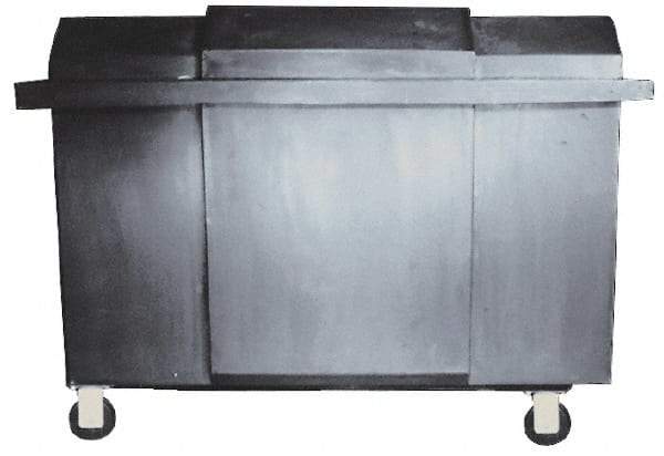 Bayhead Products - 1,000 Lb Load Capacity, Polyethylene Rolling Covered Container - 32" Wide x 48" Long x 30" High - Eagle Tool & Supply