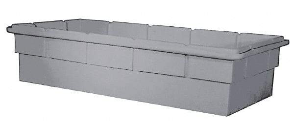 Bayhead Products - Gray Polyethylene Tote Container - Nesting, 38-1/2" Long x 18" Wide x 9" High - Eagle Tool & Supply