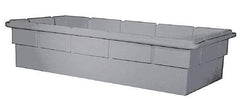 Bayhead Products - Gray Polyethylene Tote Container - Nesting, 48-1/2" Long x 23" Wide x 13-1/2" High - Eagle Tool & Supply