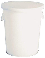 Bayhead Products - 33 Gal Gray Round Trash Can - Polyethylene, 27" High - Eagle Tool & Supply