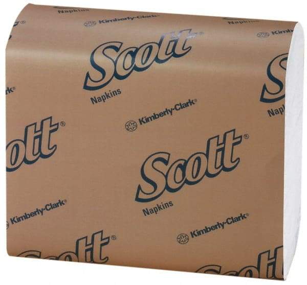 Scott - 10,000 Piece, 7" Long x 13-1/2" Wide, Tall Folded Dispenser Snack Paper Napkins - 1 Ply, White - Eagle Tool & Supply