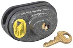 Master Lock - 2" Shackle Clearance, Keyed Different Padlock - 9/32" Shackle Diam, Steel & Zinc Body - Eagle Tool & Supply