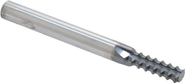 Scientific Cutting Tools - 3/8-20 Thread, 1/4" Shank Diam, TiN Coating, Solid Carbide Straight Flute Thread Mill - 4 Flutes, 2-1/2" OAL, 3/8" Min Noml Diameter - Eagle Tool & Supply