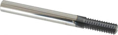 Scientific Cutting Tools - 3/8-40 Thread, 1/4" Shank Diam, TiN Coating, Solid Carbide Straight Flute Thread Mill - 4 Flutes, 2-1/2" OAL, 3/8" Min Noml Diameter - Eagle Tool & Supply