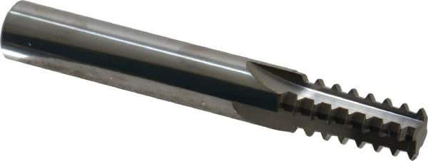 Scientific Cutting Tools - 1/2-14, 3/4-14 Thread, 1/2" Shank Diam, Bright Coating, Solid Carbide Straight Flute Thread Mill - 4 Flutes, 3-1/2" OAL, 1/2" Min Noml Diameter - Eagle Tool & Supply