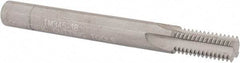 Scientific Cutting Tools - 7/16-18 Thread, 3/8" Shank Diam, Bright Coating, Solid Carbide Straight Flute Thread Mill - 4 Flutes, 3-1/2" OAL, 7/16" Min Noml Diameter - Eagle Tool & Supply