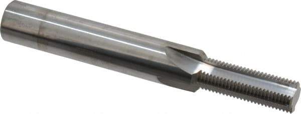 Scientific Cutting Tools - 1/2-24 Thread, 1/2" Shank Diam, Bright Coating, Solid Carbide Straight Flute Thread Mill - 4 Flutes, 3-1/2" OAL, 1/2" Min Noml Diameter - Eagle Tool & Supply