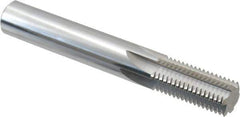 Scientific Cutting Tools - 5/8-16 Thread, 1/2" Shank Diam, Bright Coating, Solid Carbide Straight Flute Thread Mill - 6 Flutes, 3-1/2" OAL, 5/8" Min Noml Diameter - Eagle Tool & Supply