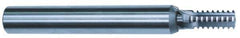 Scientific Cutting Tools - 1-14 Thread, 3/4" Shank Diam, Bright Coating, Carbide-Tipped Straight Flute Thread Mill - 4 Flutes, 6" OAL, 1" Min Noml Diameter - Eagle Tool & Supply