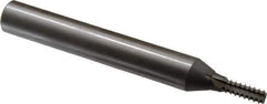 Scientific Cutting Tools - 7/16-20 Thread, 3/4" Shank Diam, Bright Coating, Solid Carbide Straight Flute Thread Mill - 4 Flutes, 6" OAL, 7/16" Min Noml Diameter - Eagle Tool & Supply